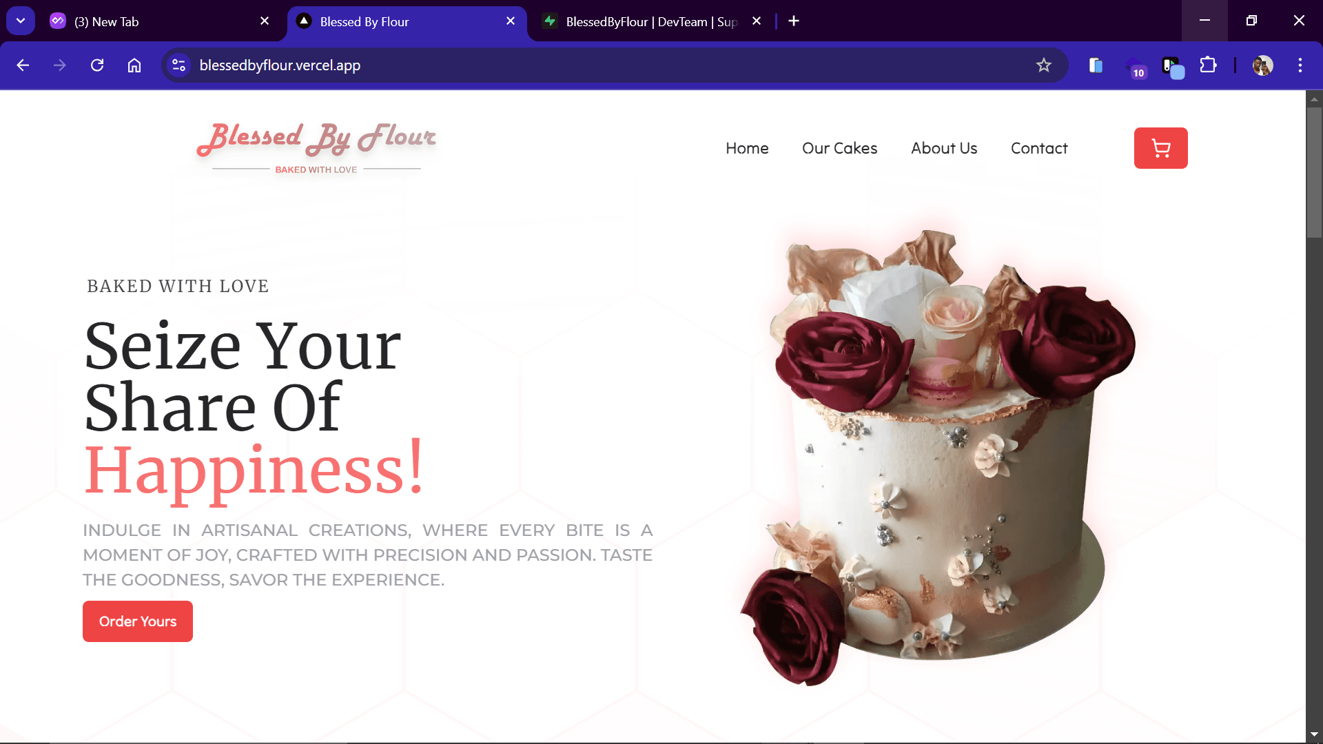 Site da Blessed By Flour